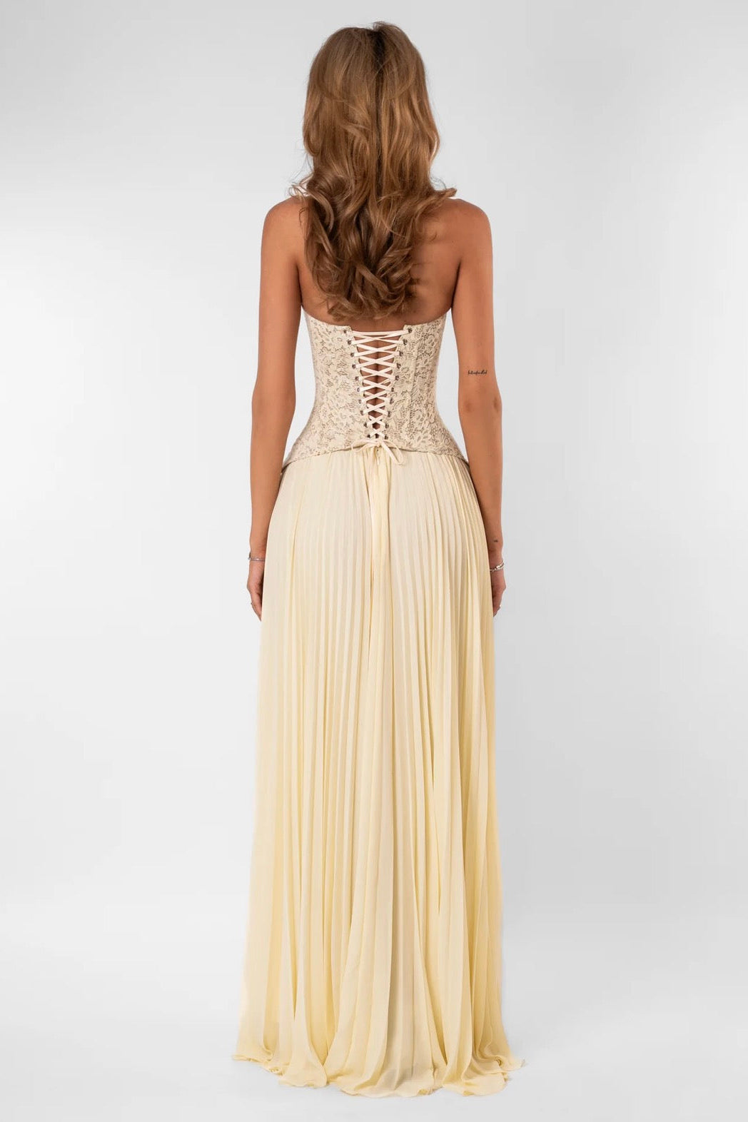 Fenity Gaia Dress Butter maxi dress special occasion formal wear dress hire Australia