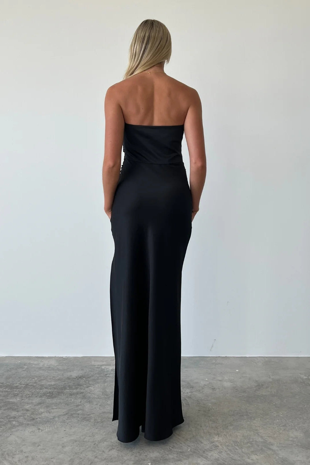 ETERNITY STRAPLESS MAXI DRESS | BLACK