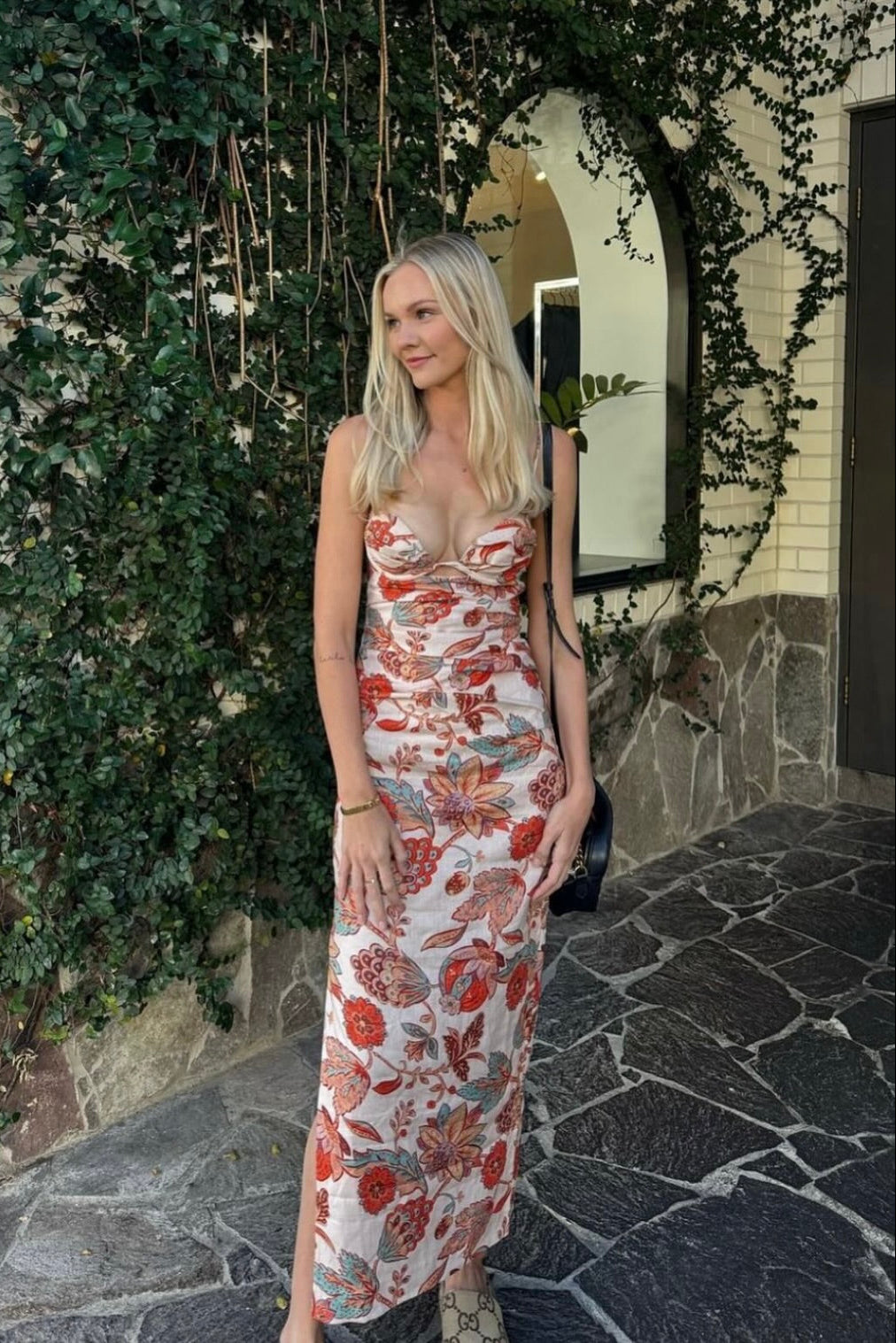 NOEMI BALCONETTE MIDI DRESS