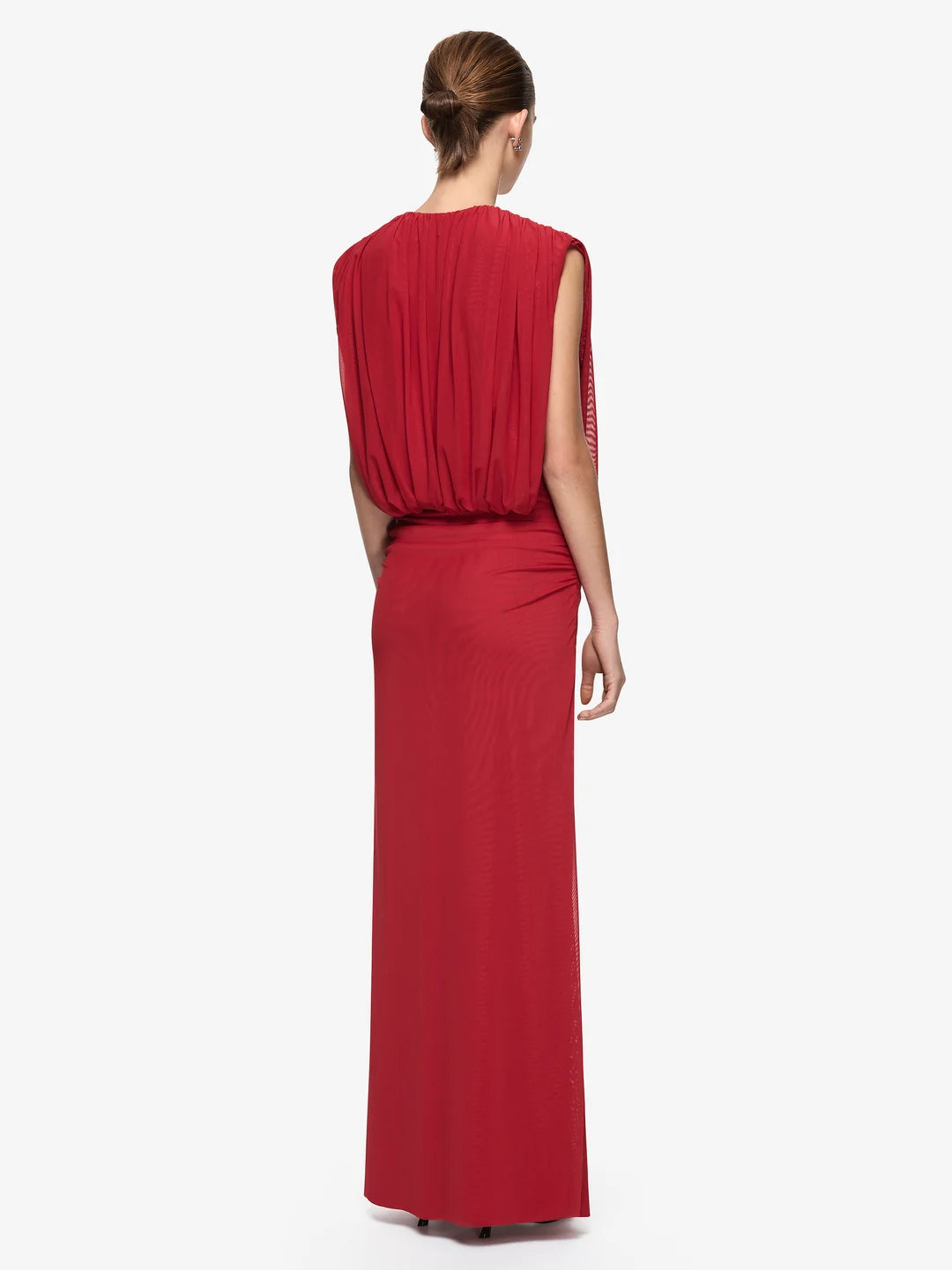 Isora Drape Maxi Dress | Ruby Red