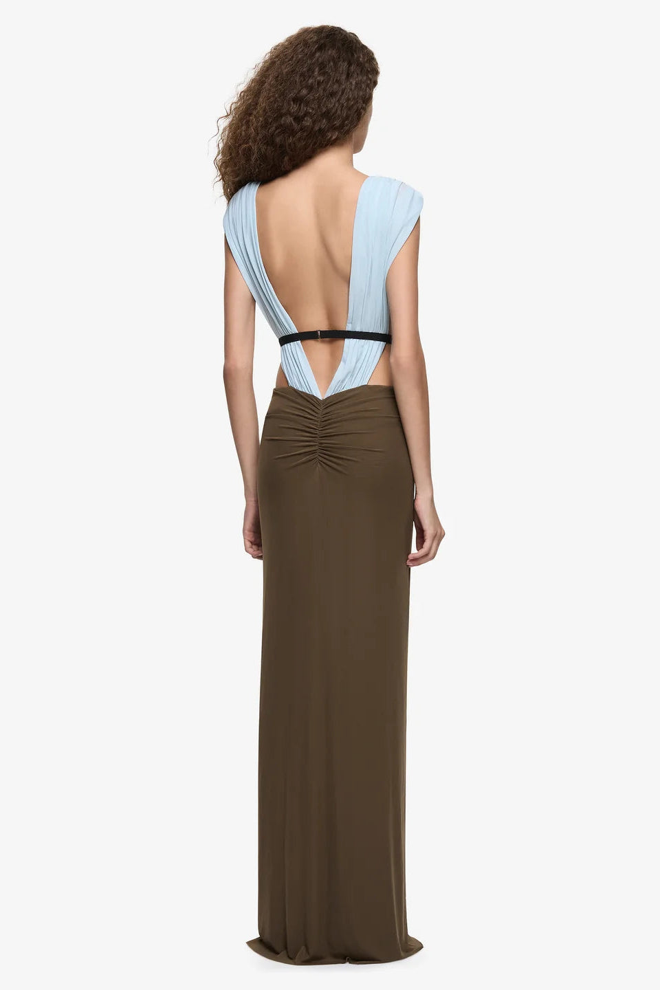 Anaya V Maxi Dress | Mist/Latte/Black