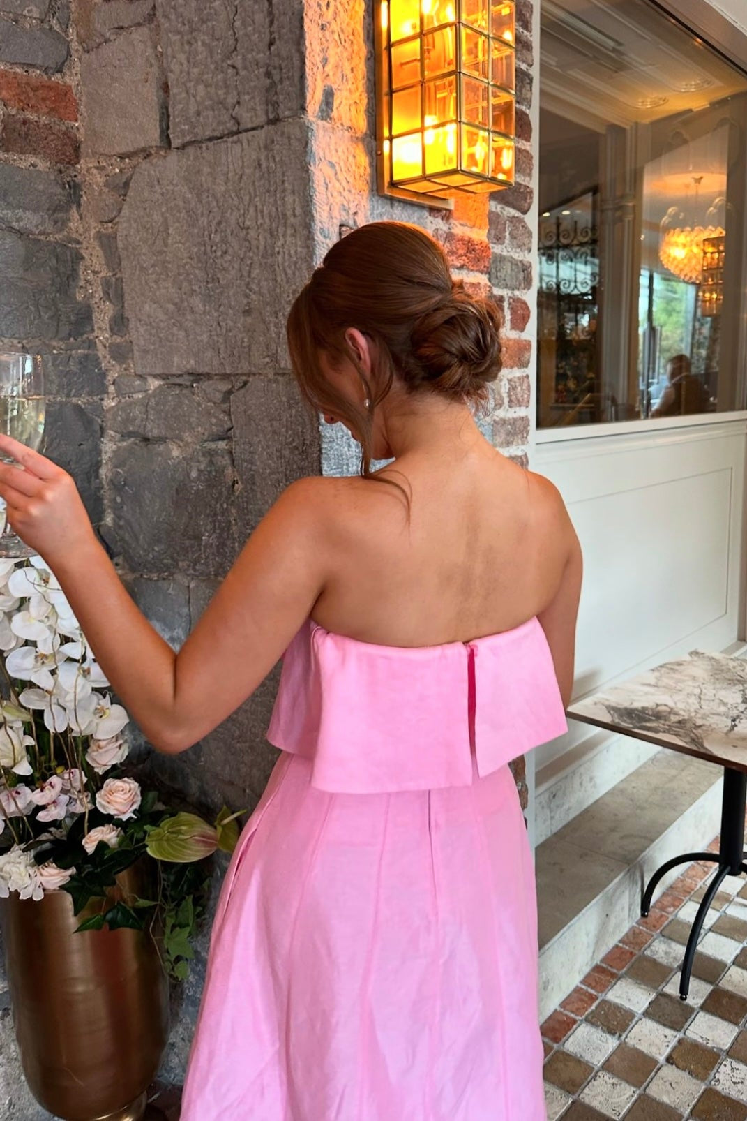 SHALLOWS STRAPLESS GOWN | PINK