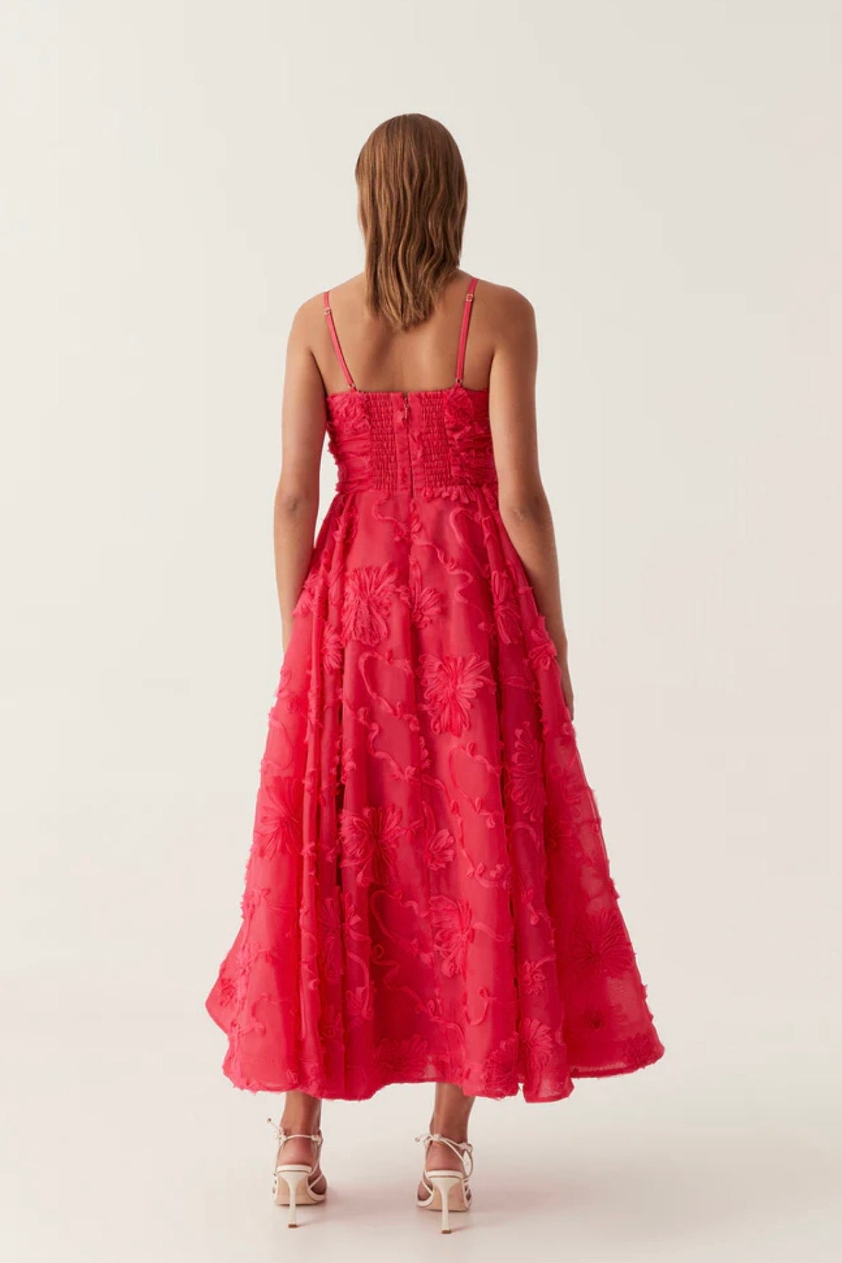 EVANGELINE CORNELLI MAXI DRESS | BOUGAINVILLEA RED