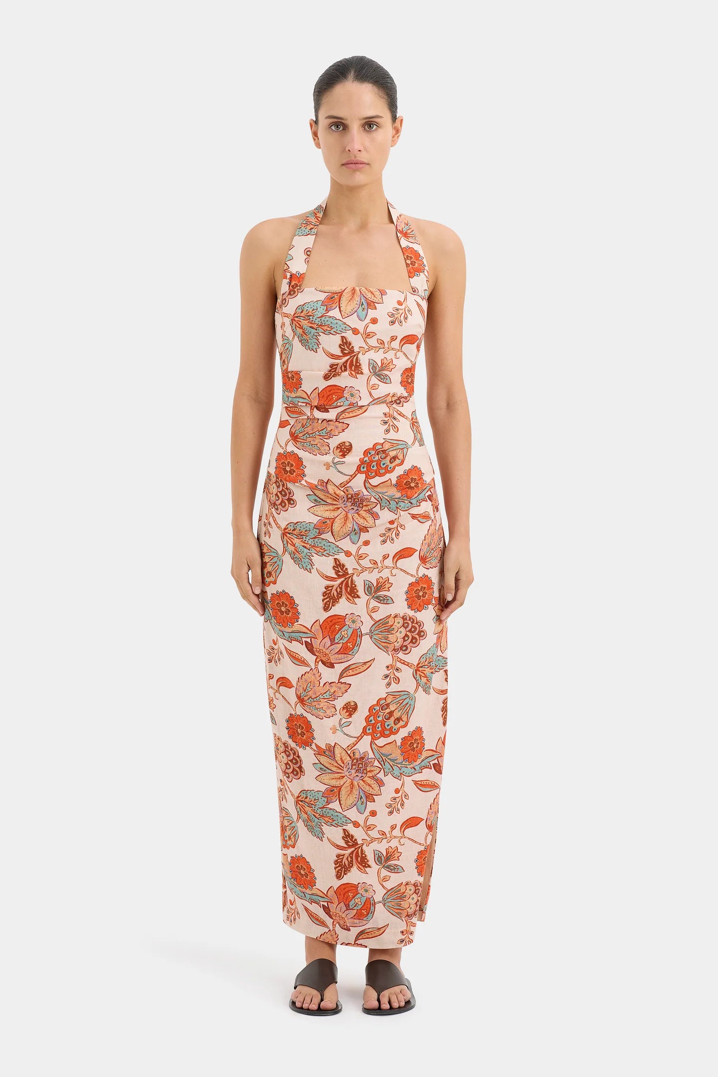NOEMI HALTER MIDI DRESS