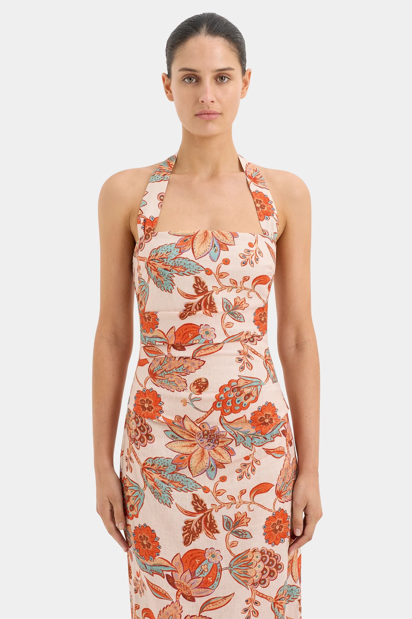 NOEMI HALTER MIDI DRESS