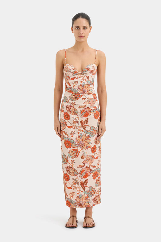 NOEMI BALCONETTE MIDI DRESS