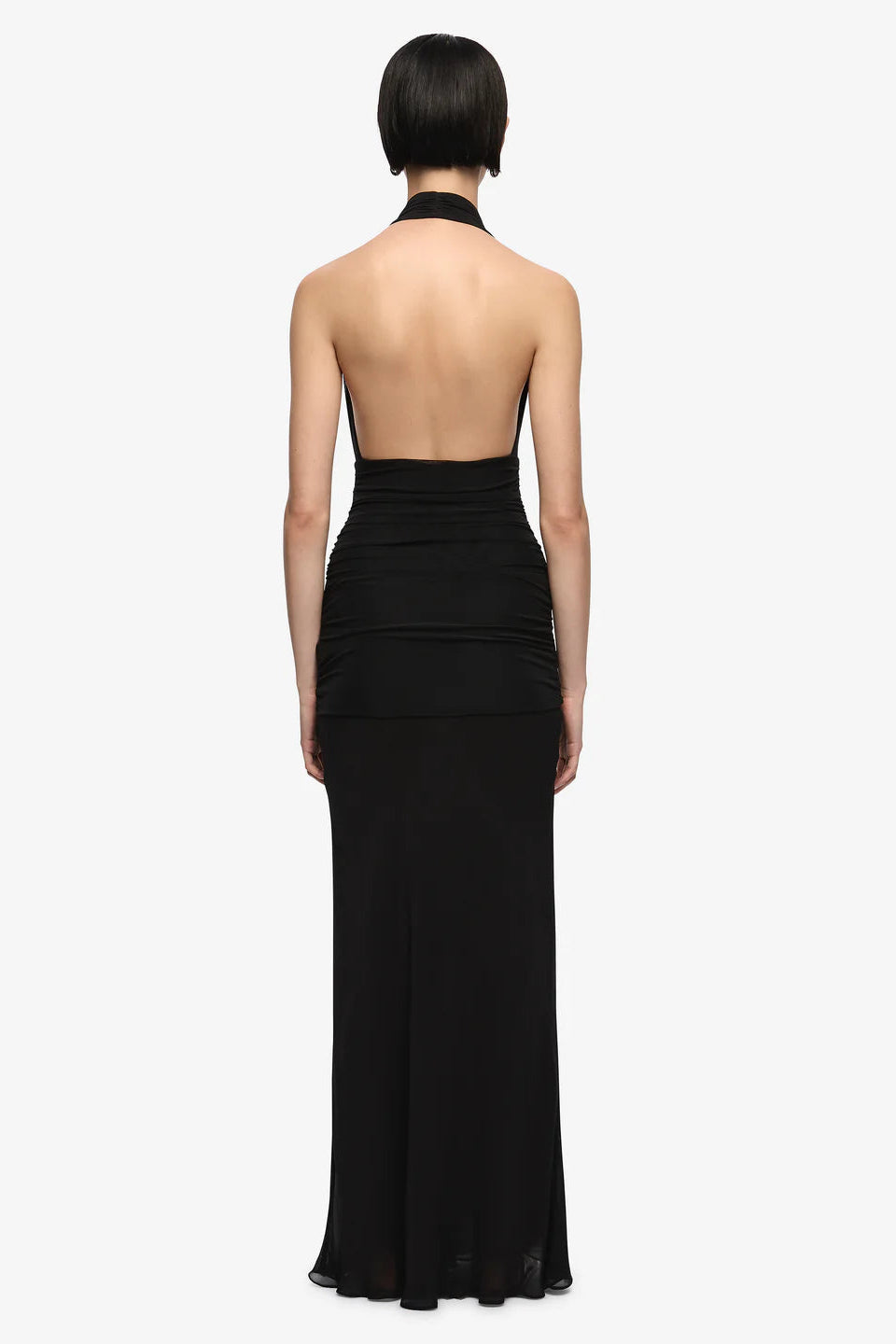 CASSIS DRAPE MAXI DRESS | BLACK