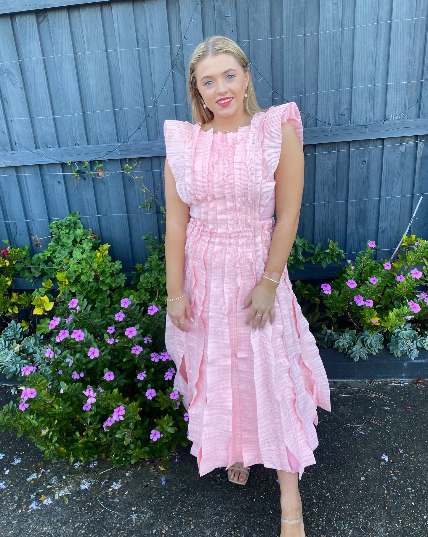 HYBRID MIDI DRESS | PINK