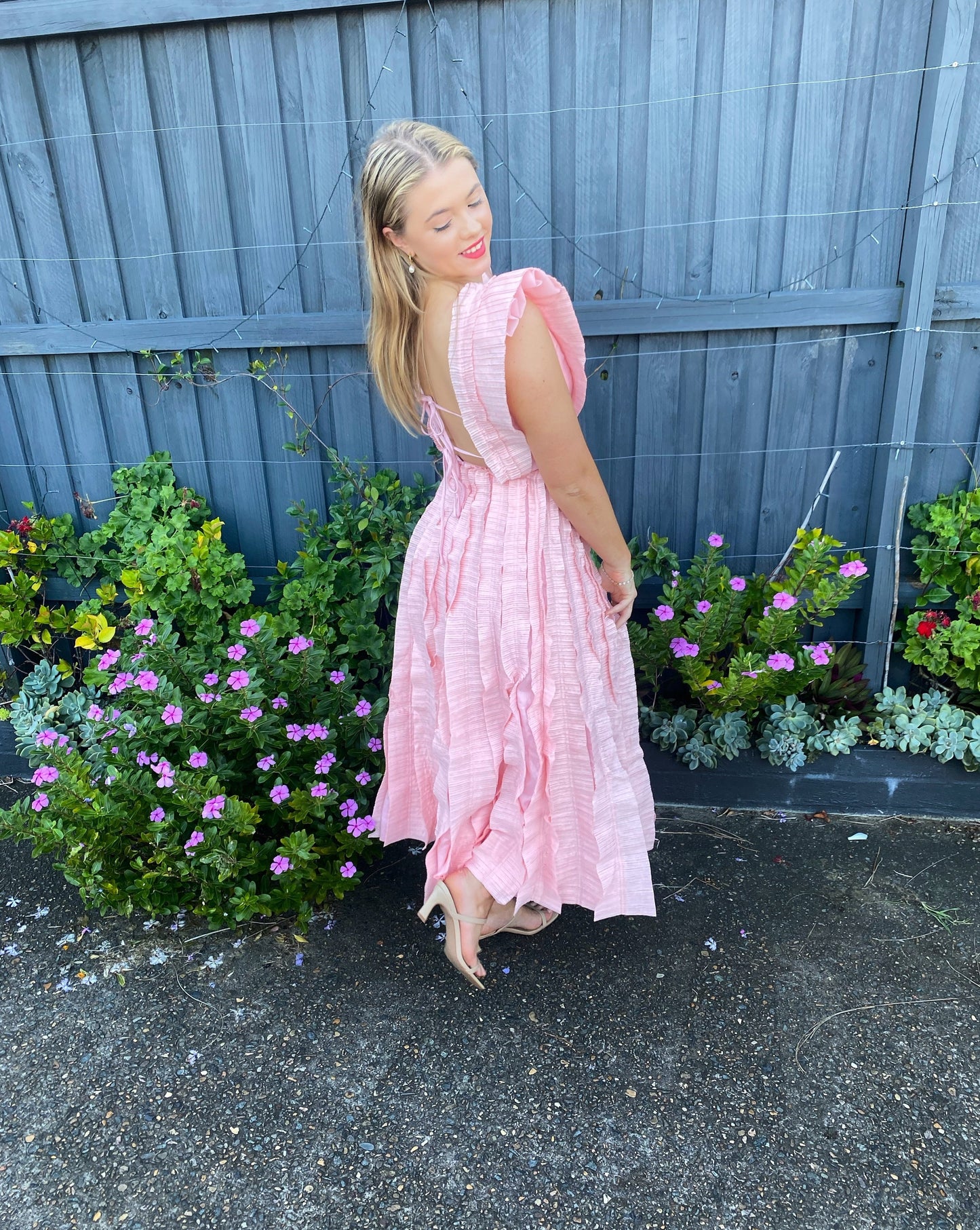 HYBRID MIDI DRESS | PINK
