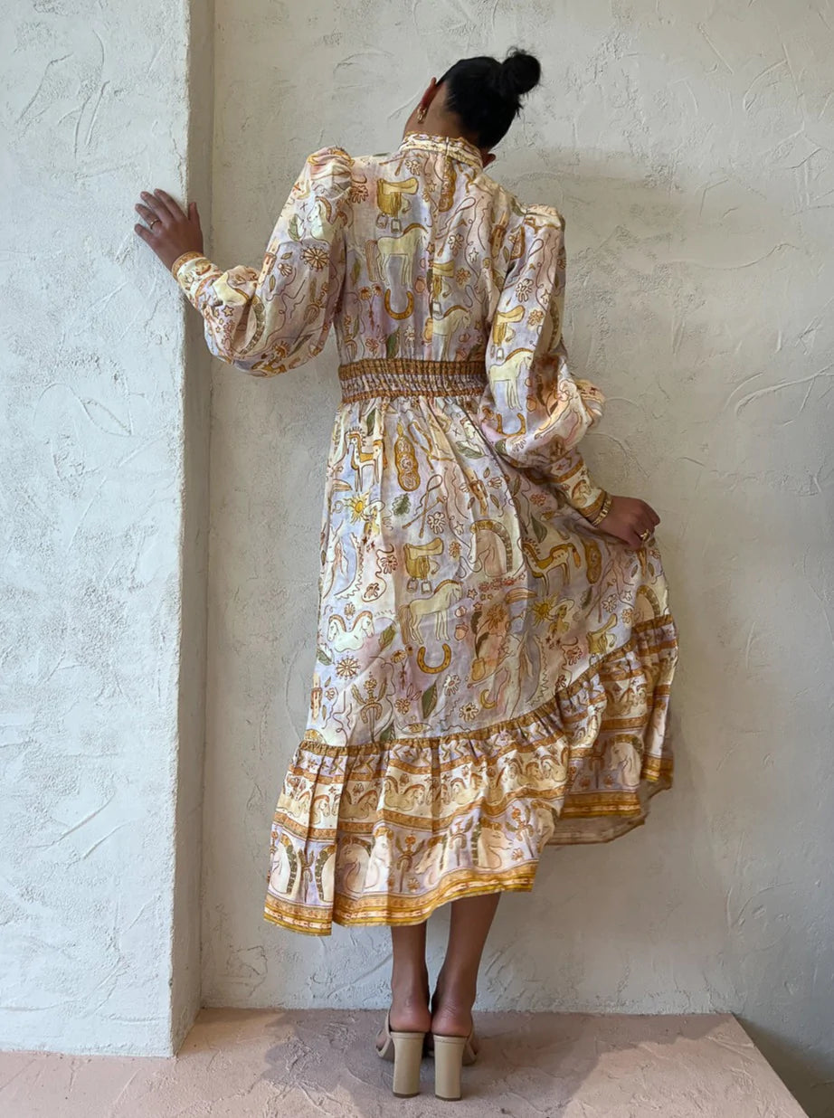SOLITAIRE MIDI DRESS