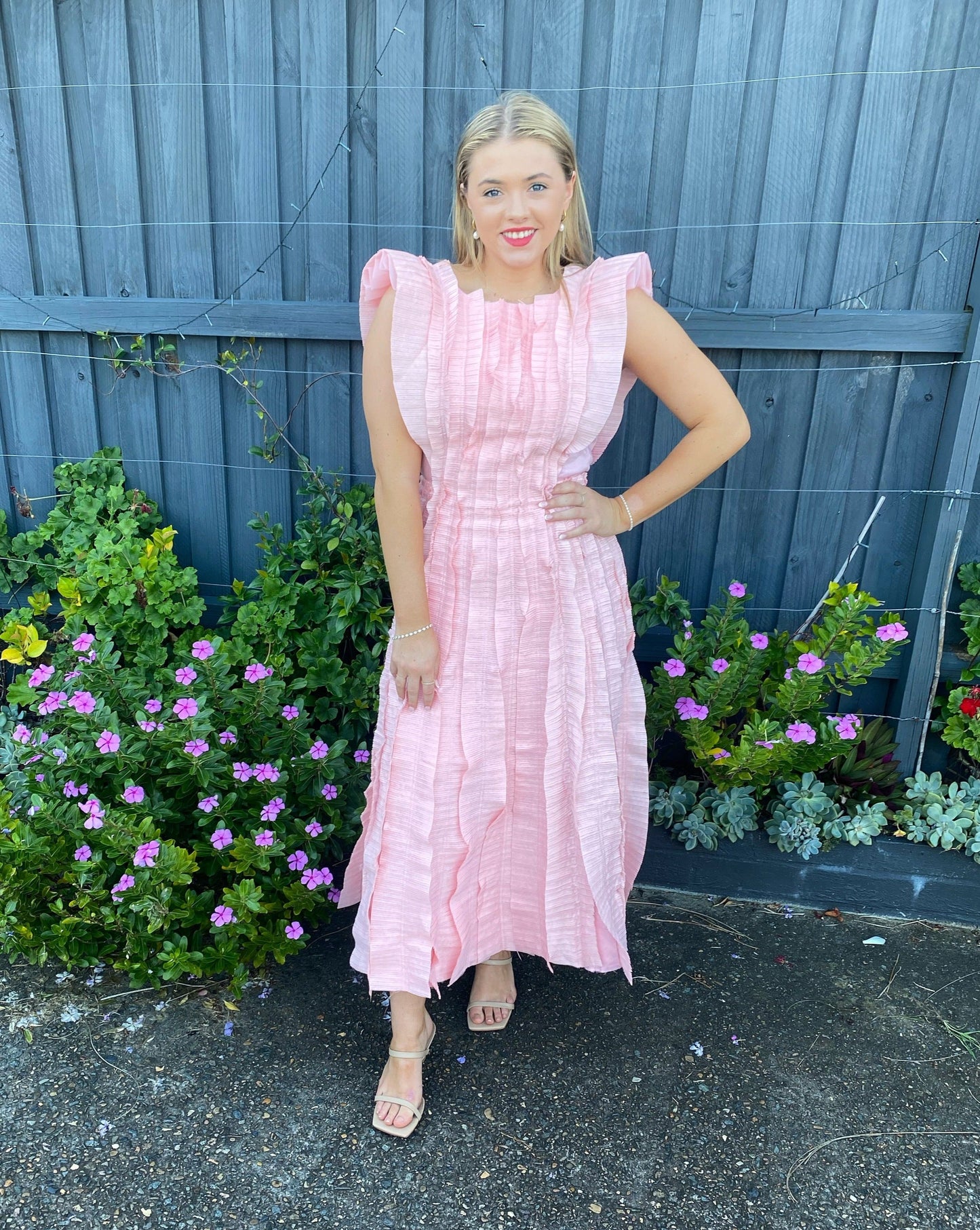HYBRID MIDI DRESS | PINK