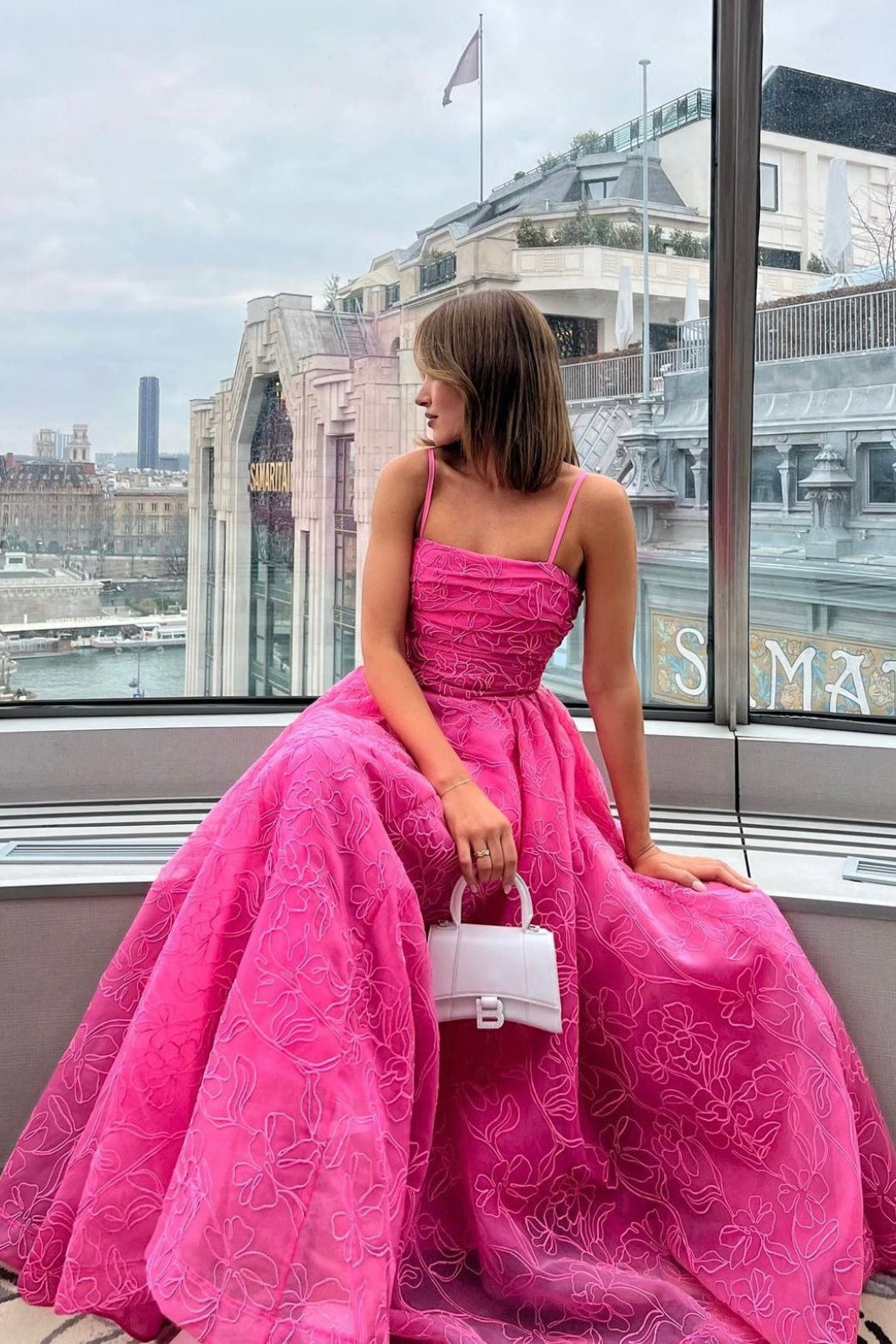 EVANGELINE CORNELLI MAXI DRESS | PINK