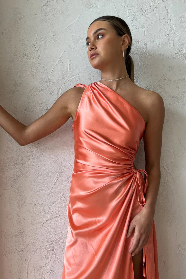 NOUR MAXI DRESS | PEACH