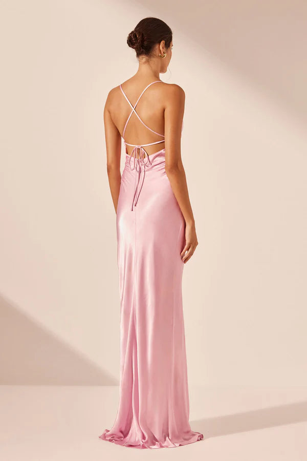 LA LUNE LACE BACK MAXI DRESS | PEONY