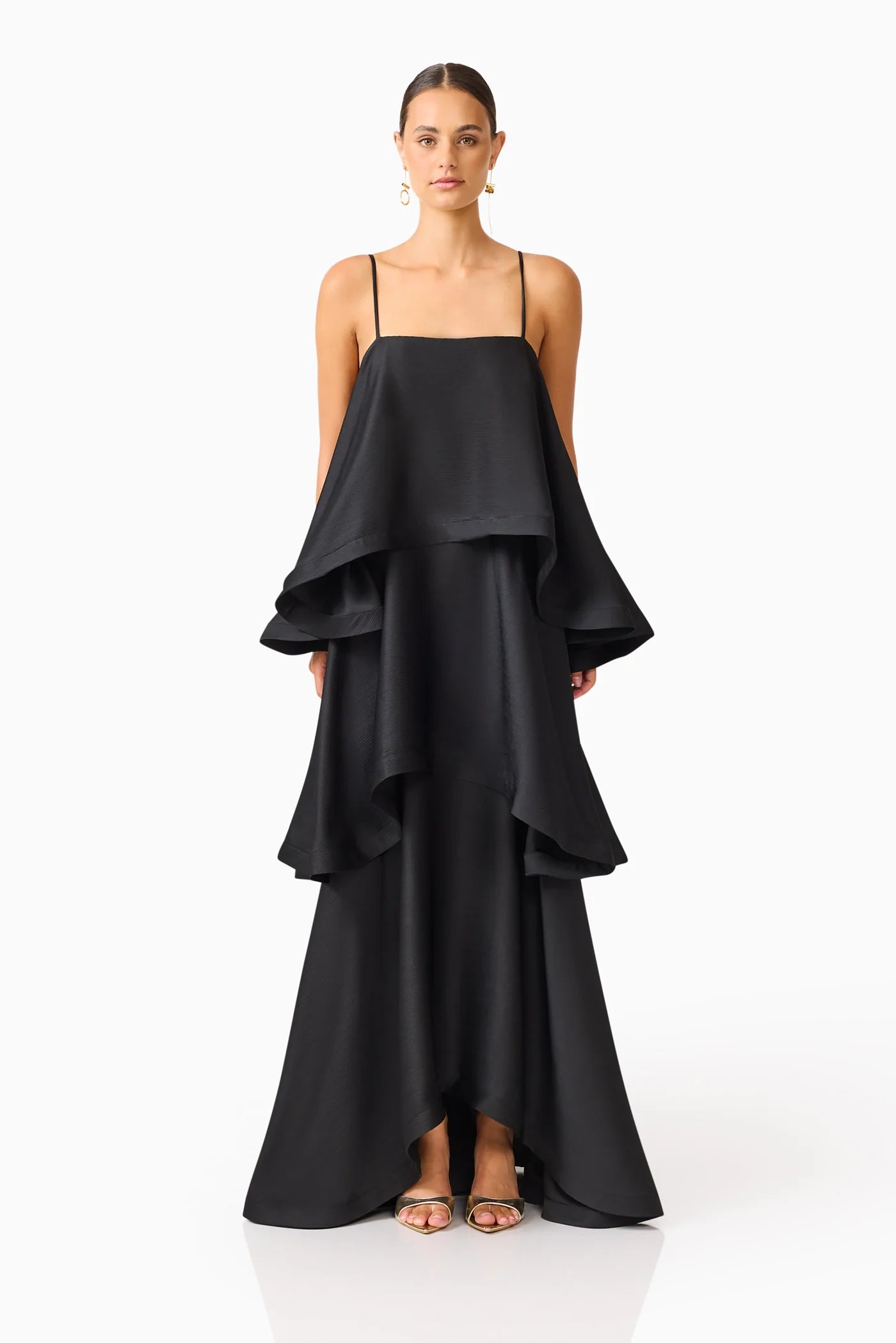 TILLY TIERED MAXI DRESS | BLACK