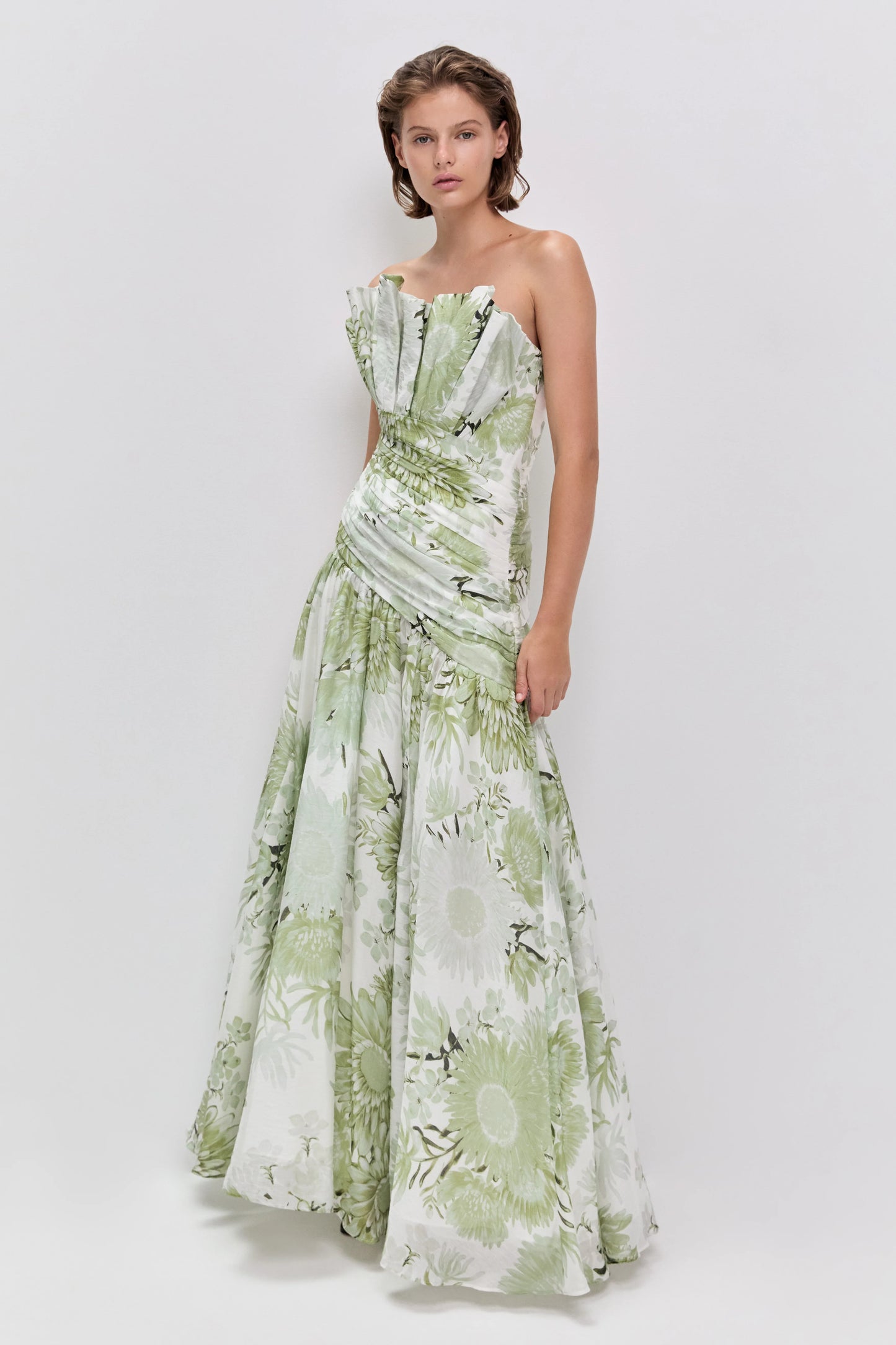 REFLECTOR GOWN | OLIVE NATIVE FLORAL