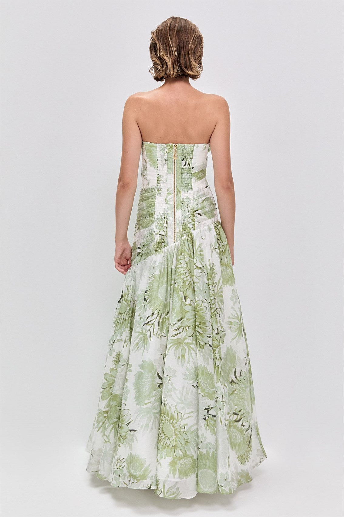 REFLECTOR GOWN | OLIVE NATIVE FLORAL