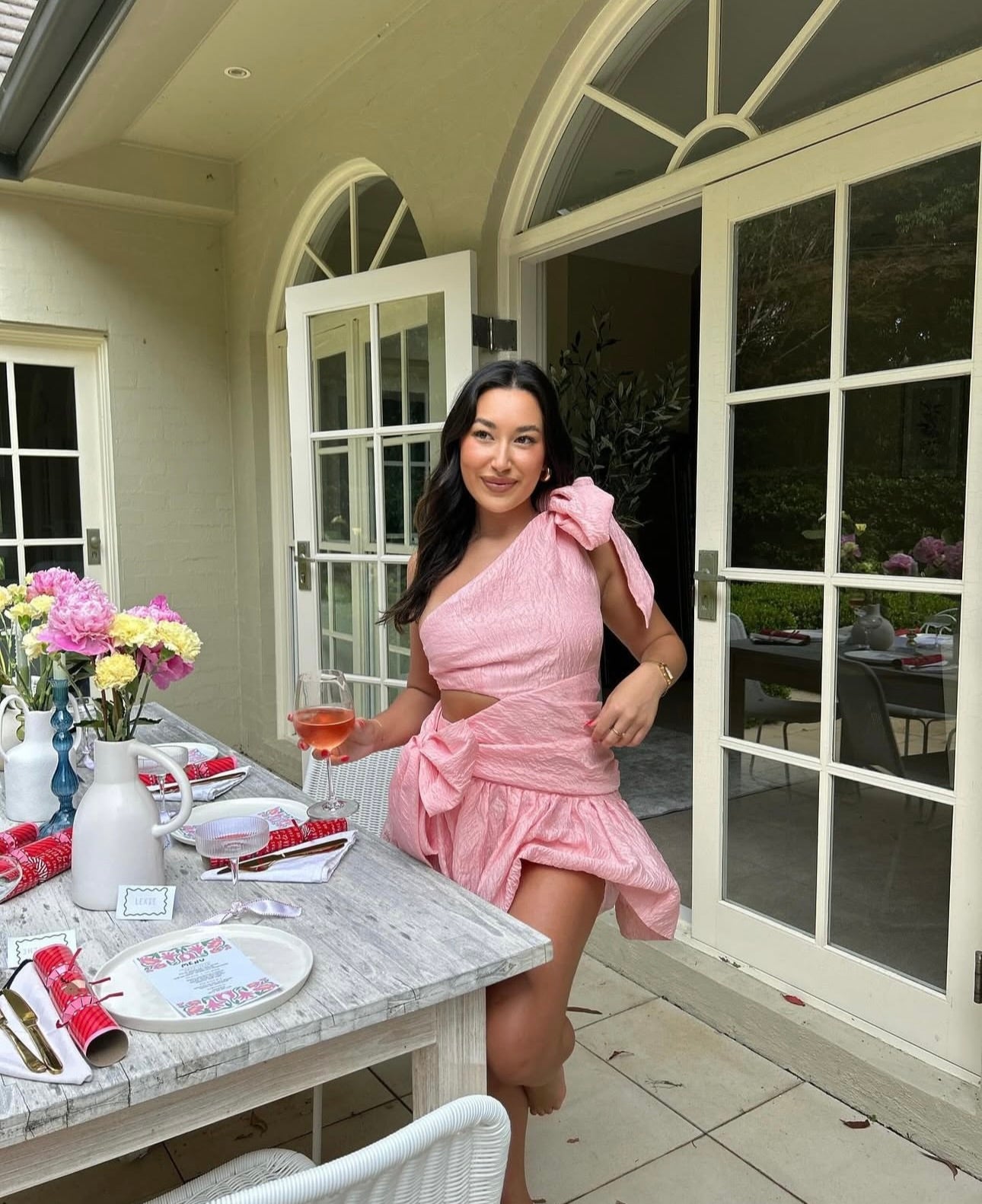 ARIA ONE SHOULDER MINI DRESS