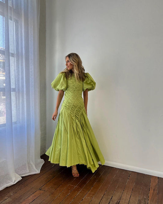 SIREN DRAWSTRING MIDI DRESS