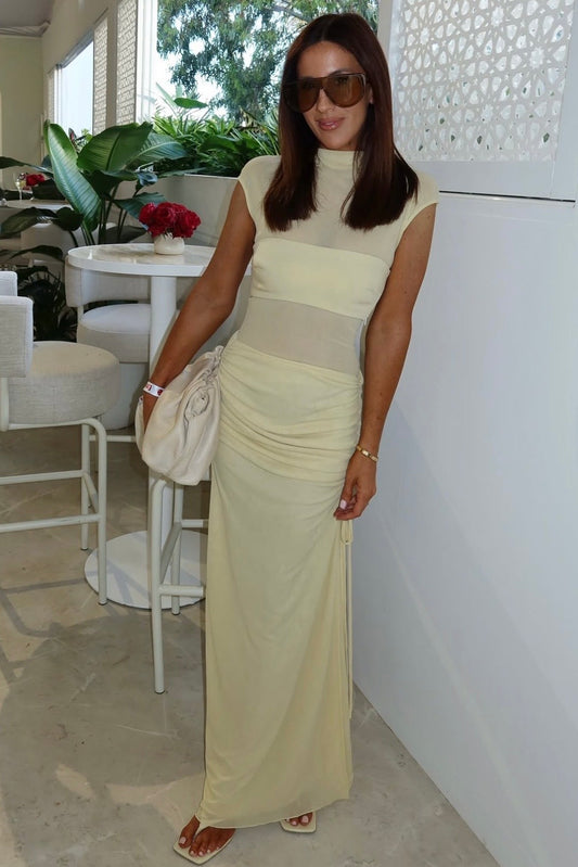 BECKER MAXI DRESS | LEMON CREAM