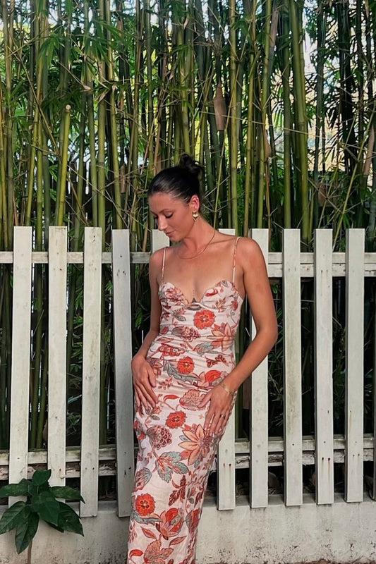 NOEMI BALCONETTE MIDI DRESS