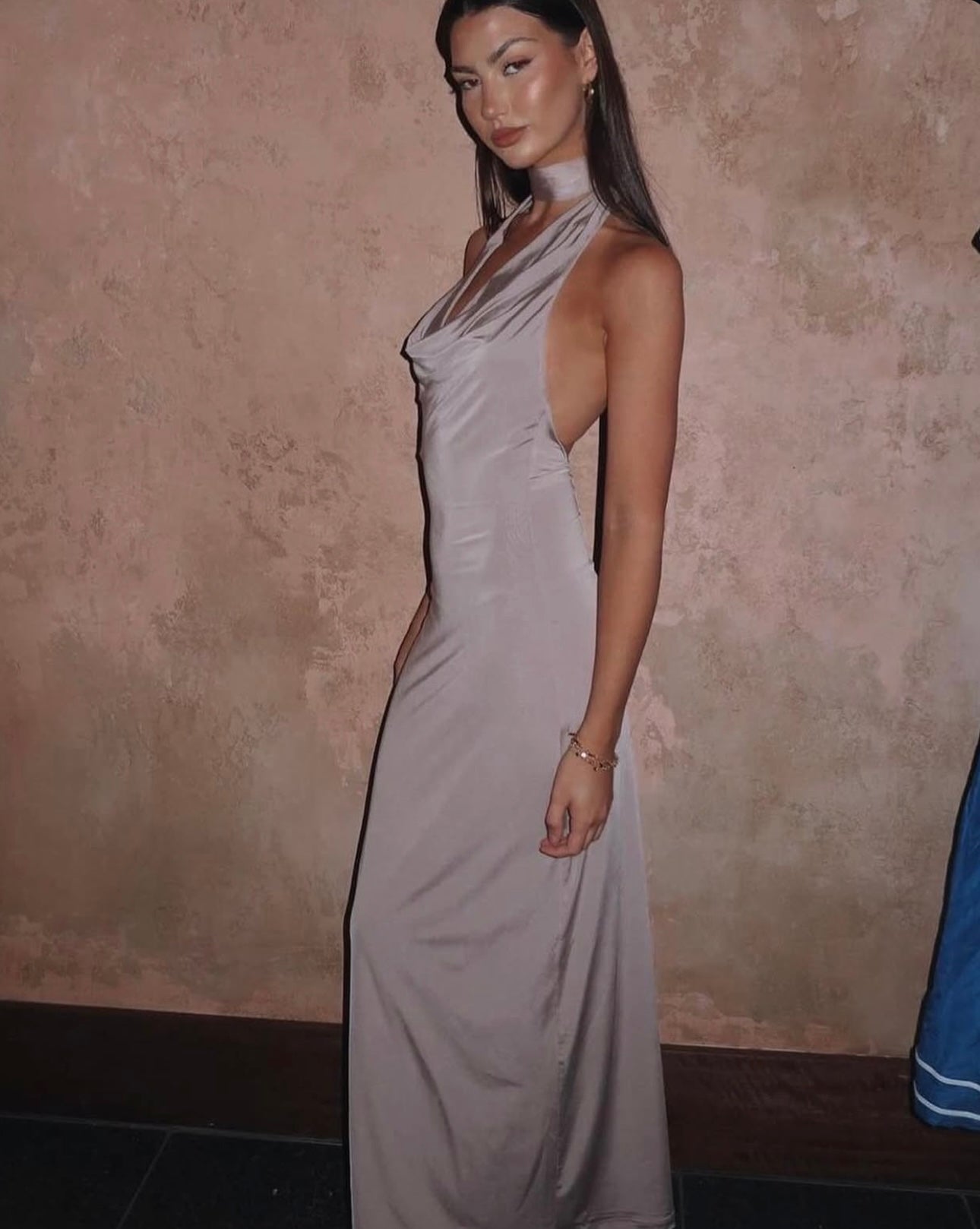 CALI COWL DRESS | TAUPE
