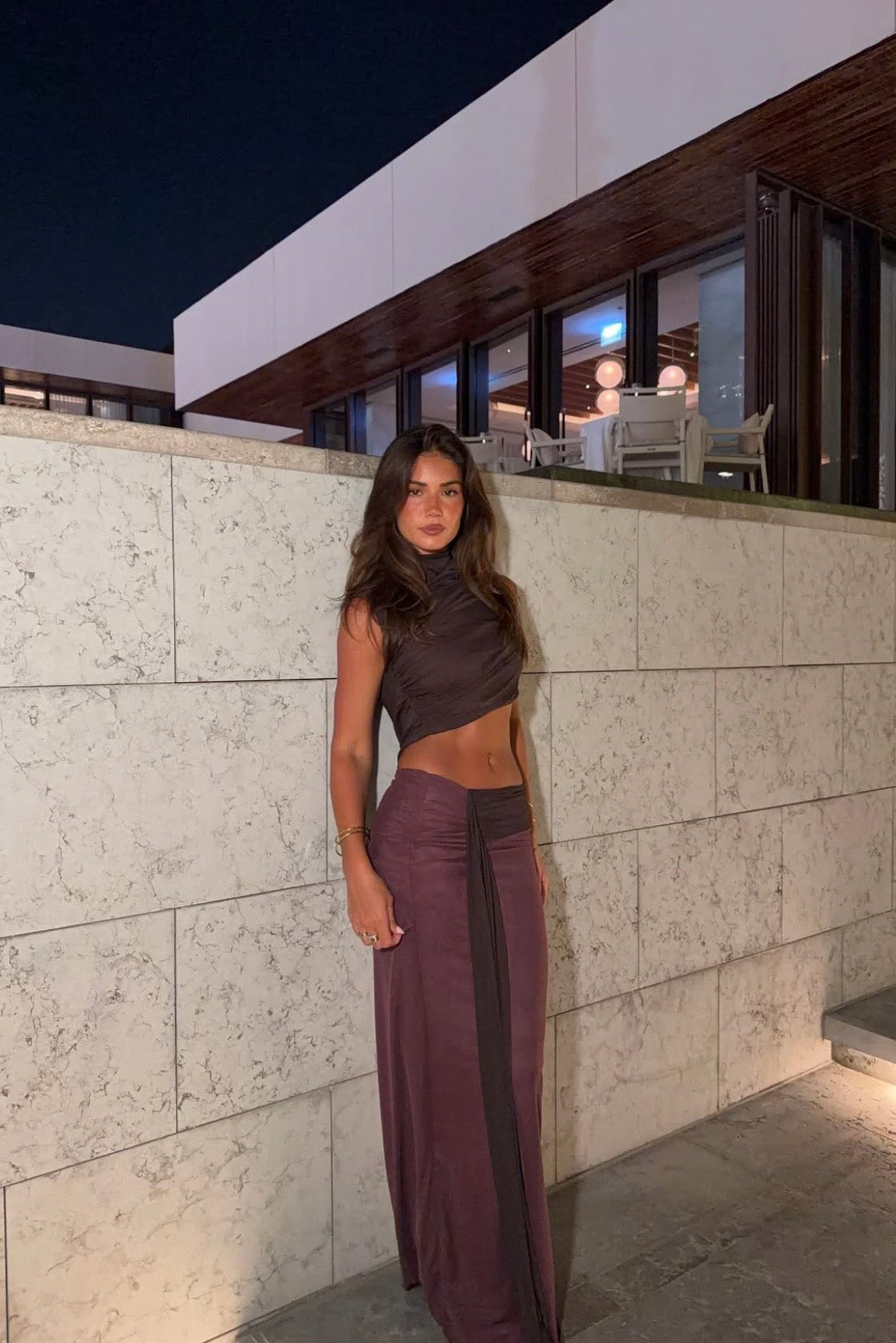Conni Maxi Dress | Aubergine/ Dark Choc