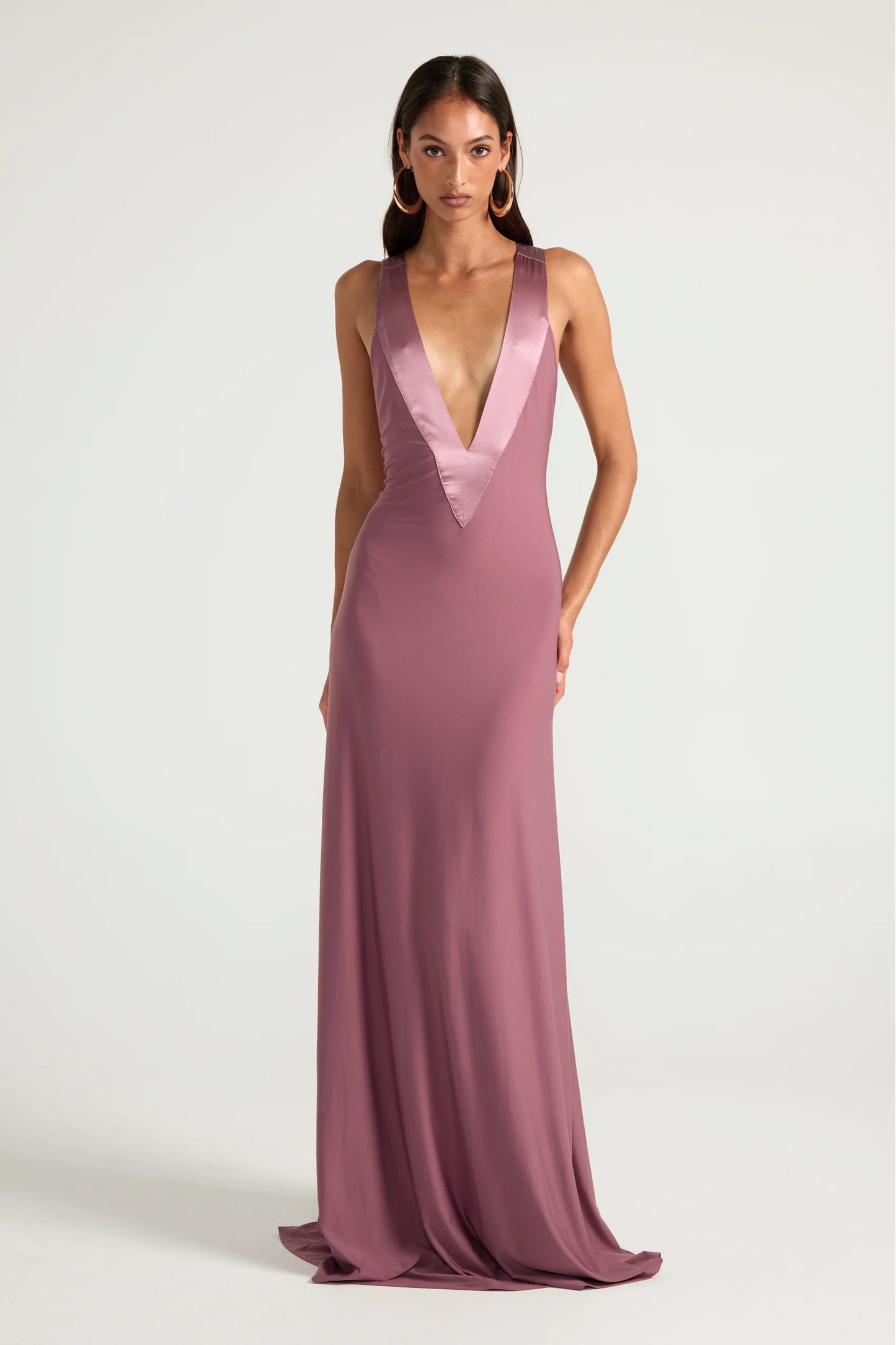Ance Gria Rosa Gown Mauve designer gown formal event dress rental Australia