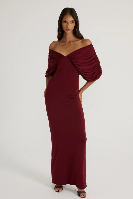 NEVE DRESS | BURGUNDY