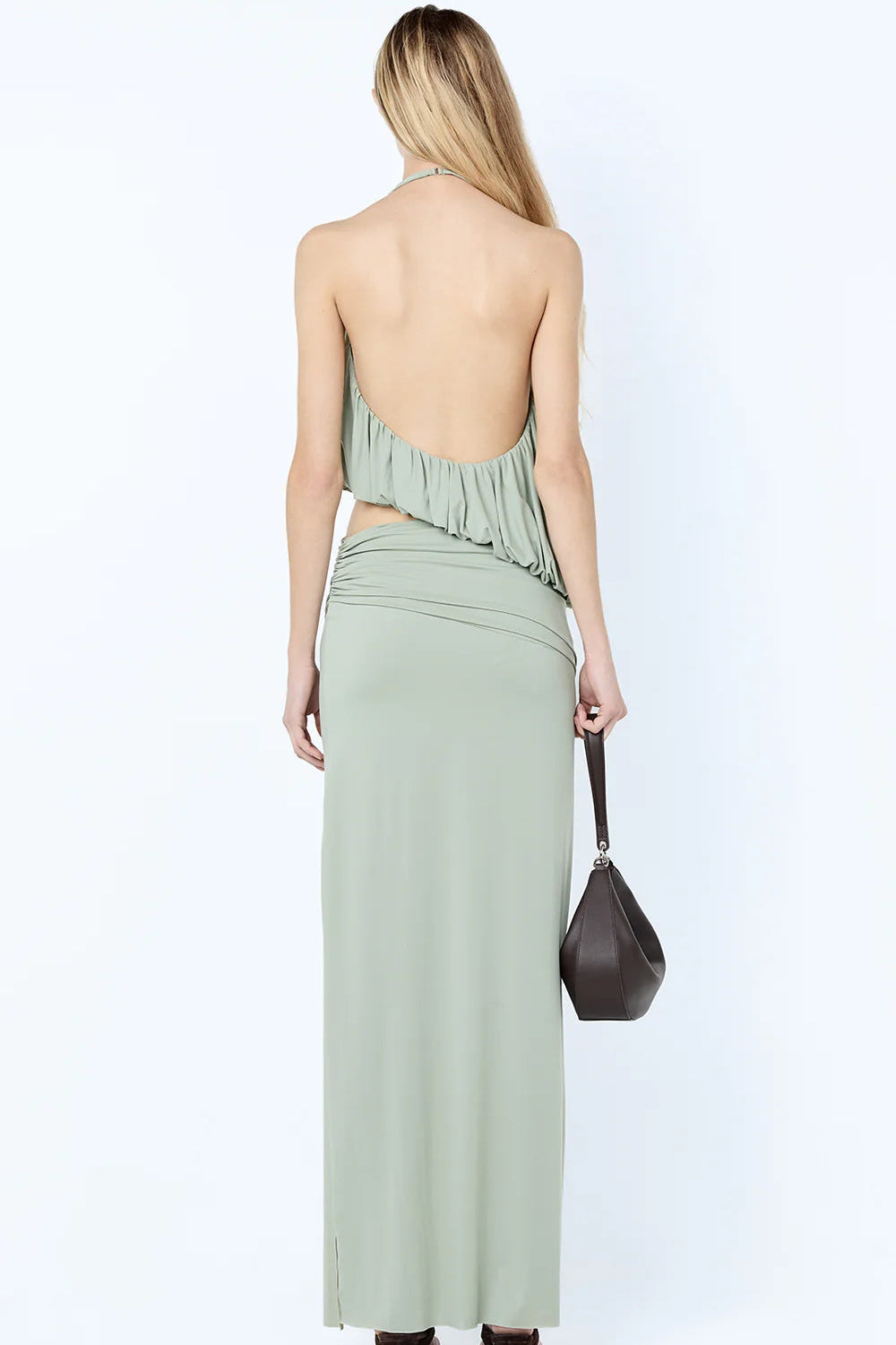 CADENCE RACER MAXI DRESS | PISTACHIO
