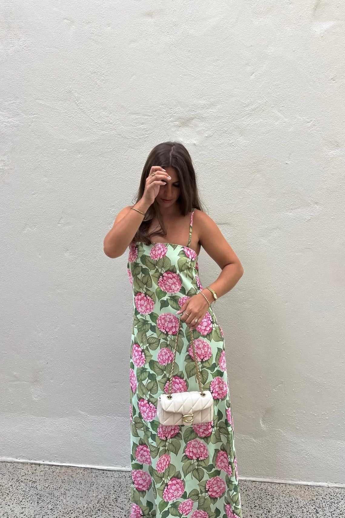 Palm Noosa Alessia Dress Pink Jardin detachable straps bridal event dress hire Australia