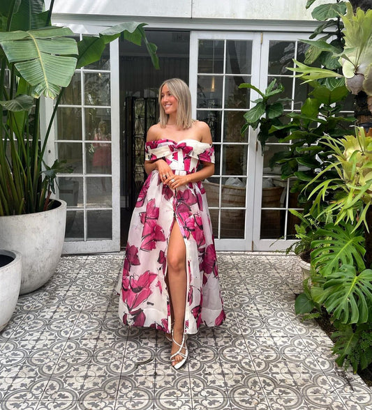 CORDELIA CORSETED MAXI DRESS