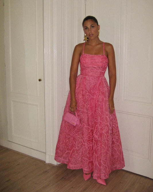 EVANGELINE CORNELLI MAXI DRESS | PINK
