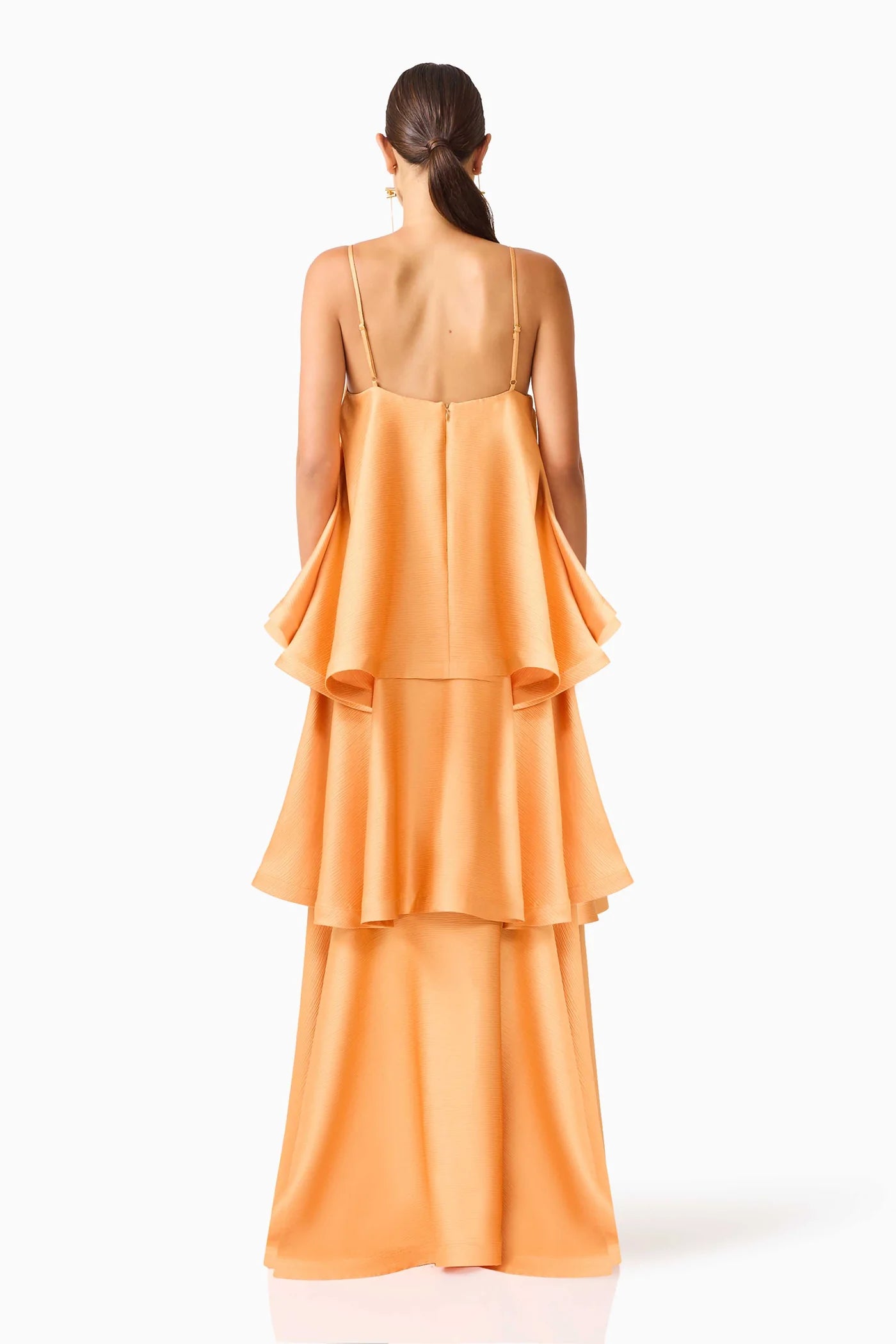 TILLY TIERED MAXI DRESS | ORANGE