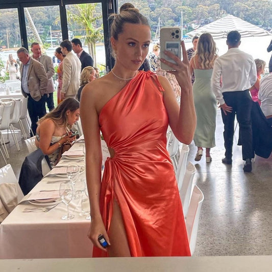NOUR MAXI DRESS | PEACH