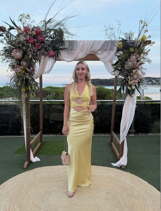 SOLARE HALTER DRESS | CITRUS