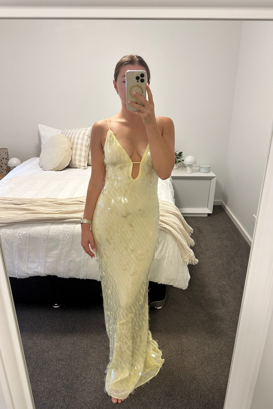 THE SAPPHIRE SEQUIN DRESS | LEMON