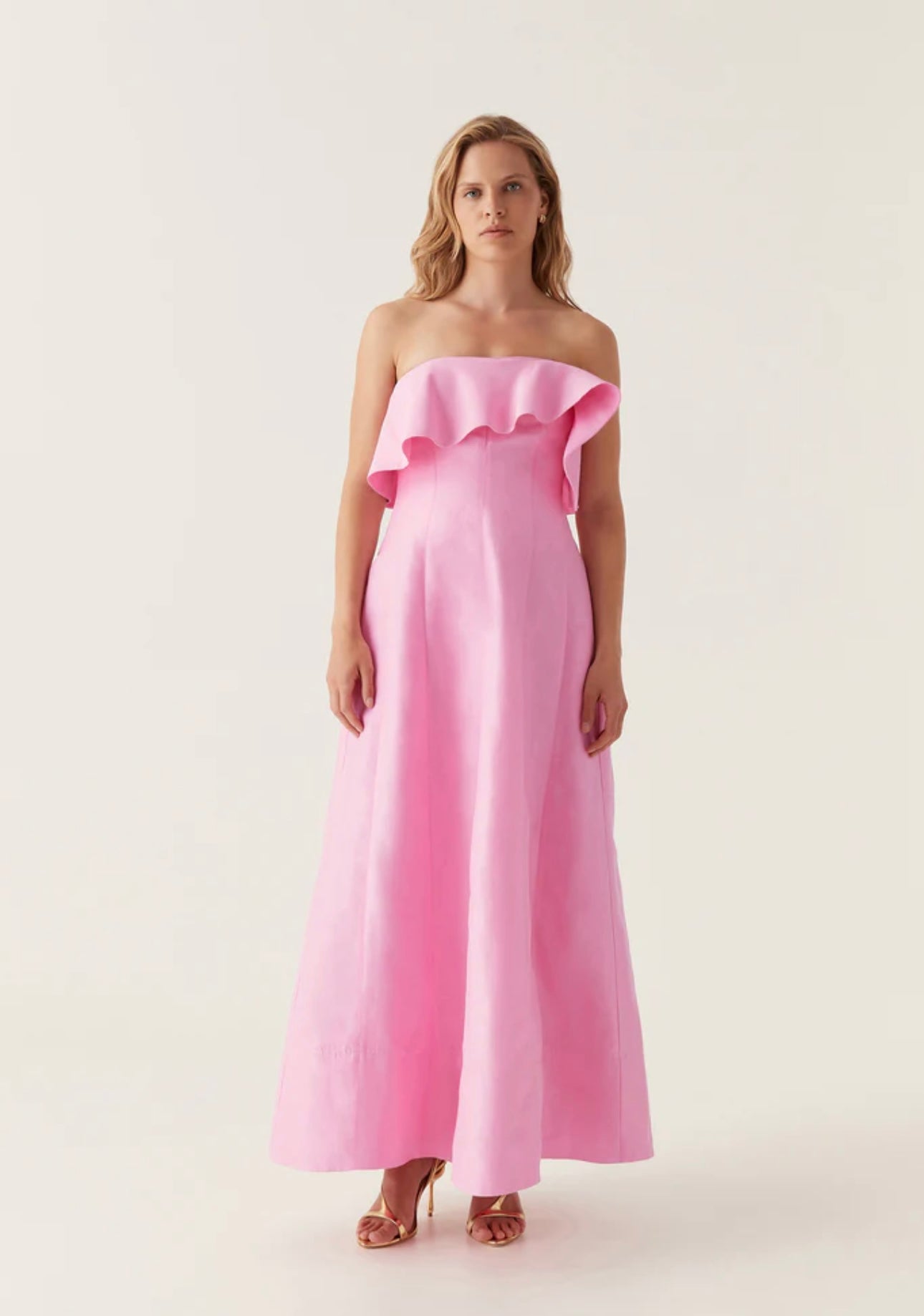 SHALLOWS STRAPLESS GOWN | PINK