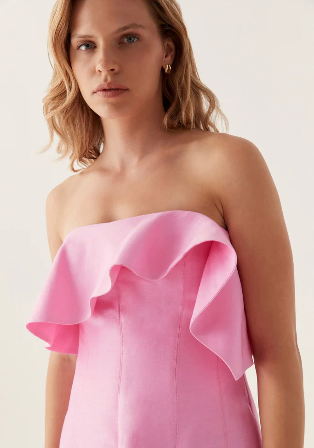 SHALLOWS STRAPLESS GOWN | PINK