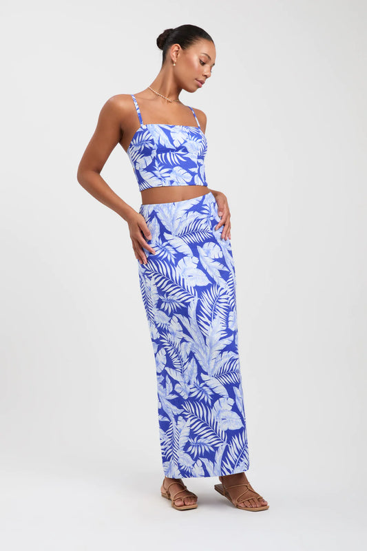 JUSTINE MAXI SKIRT | BLUE