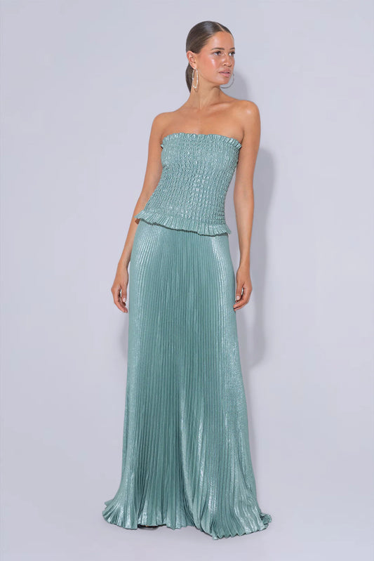 Maya Gown | Evergreen Shimmer
