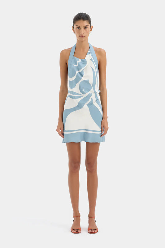 LILOU HALTER MINI DRESS