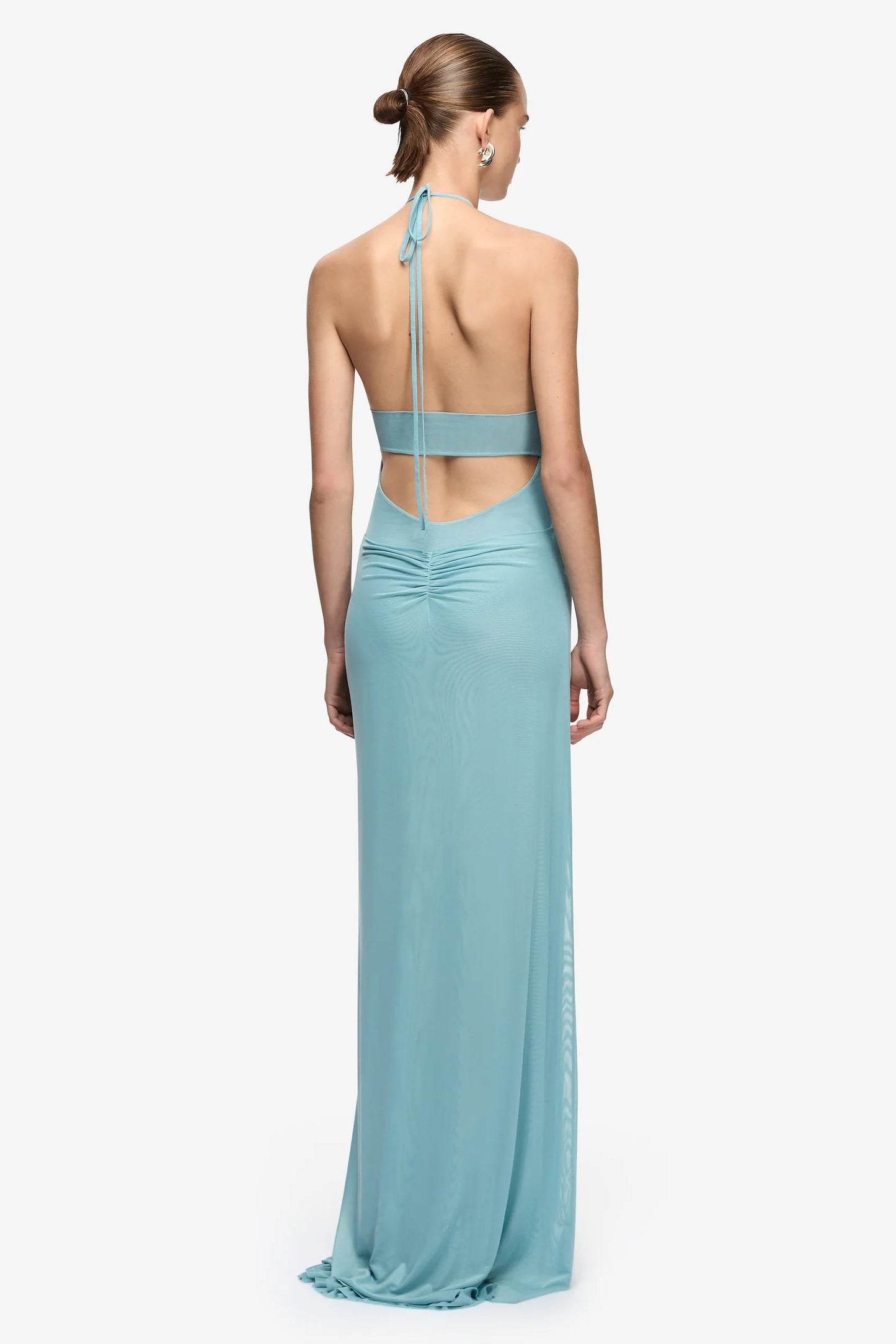 Xanthi V Neck Maxi Dress | Bermuda Blue