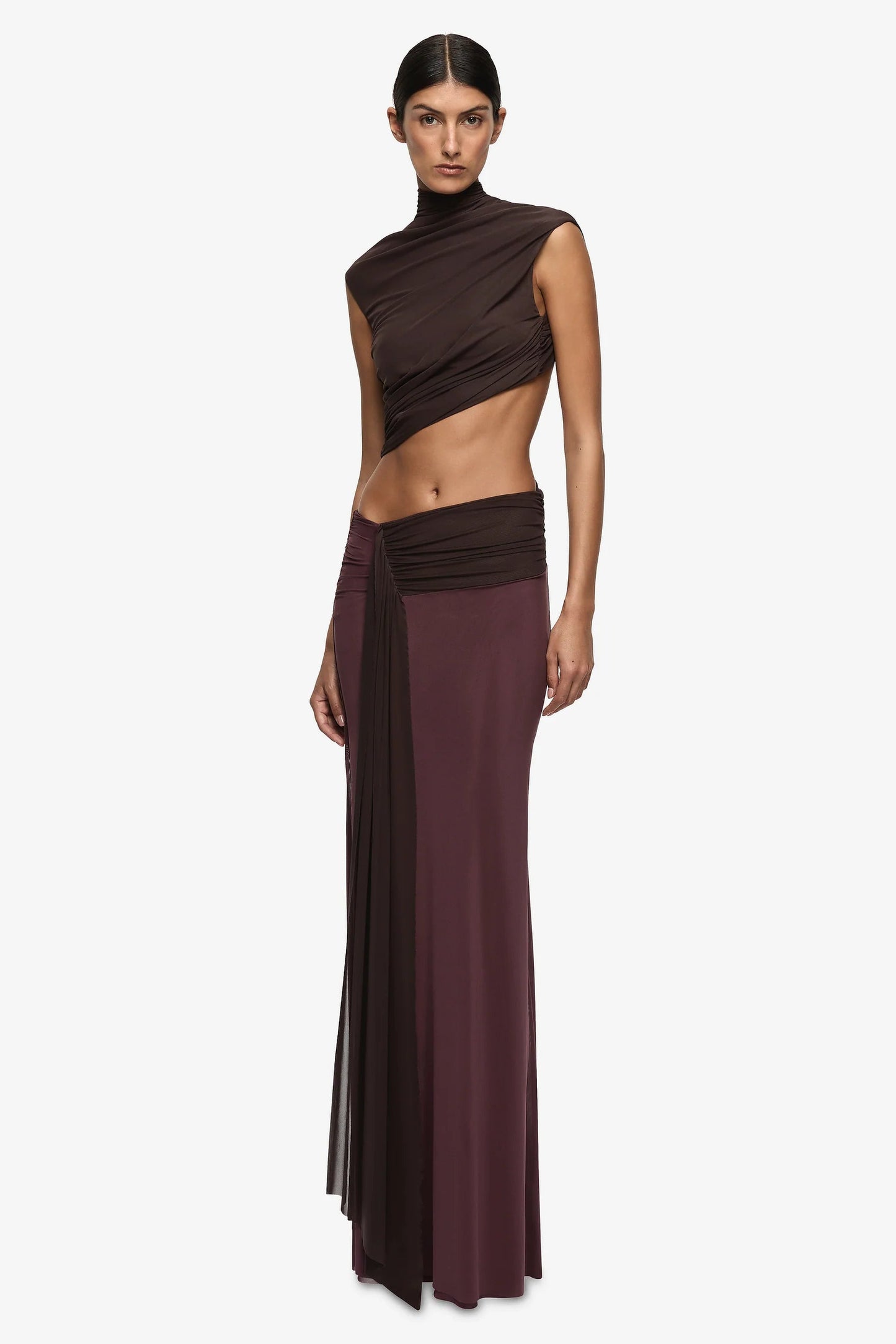 Conni Maxi Dress | Aubergine/ Dark Choc