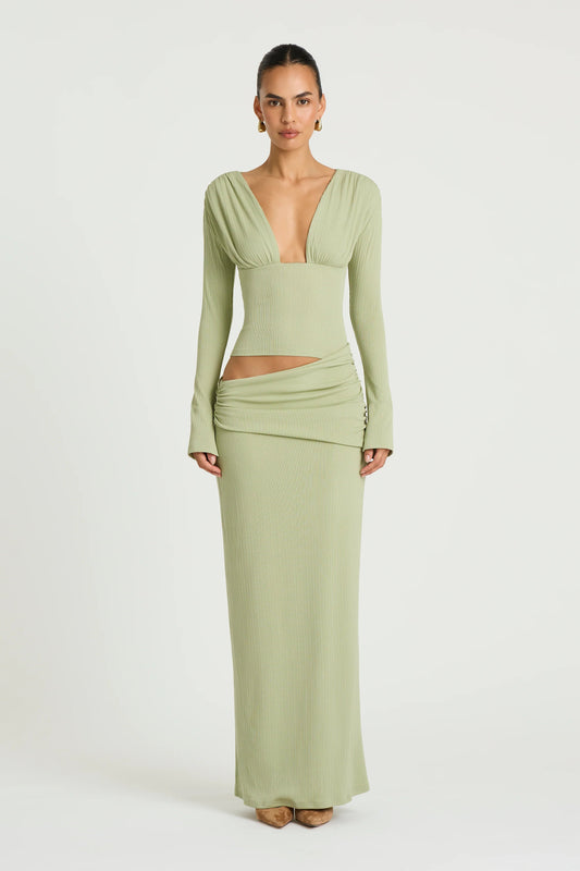 AGNES MAXI DRESS | PISTACHIO