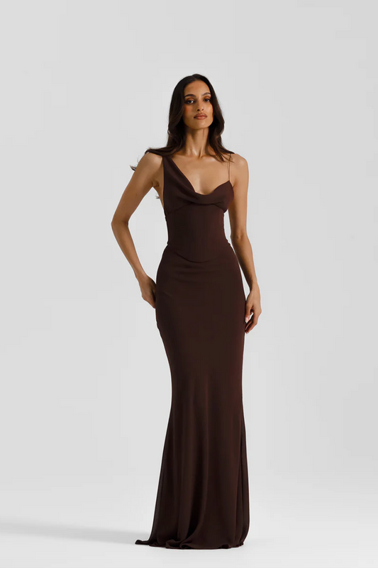 HALLIE GOWN | ESPRESSO