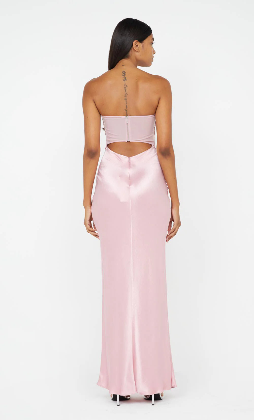 HALLE STRAPLESS DRESS | DUSTY PINK