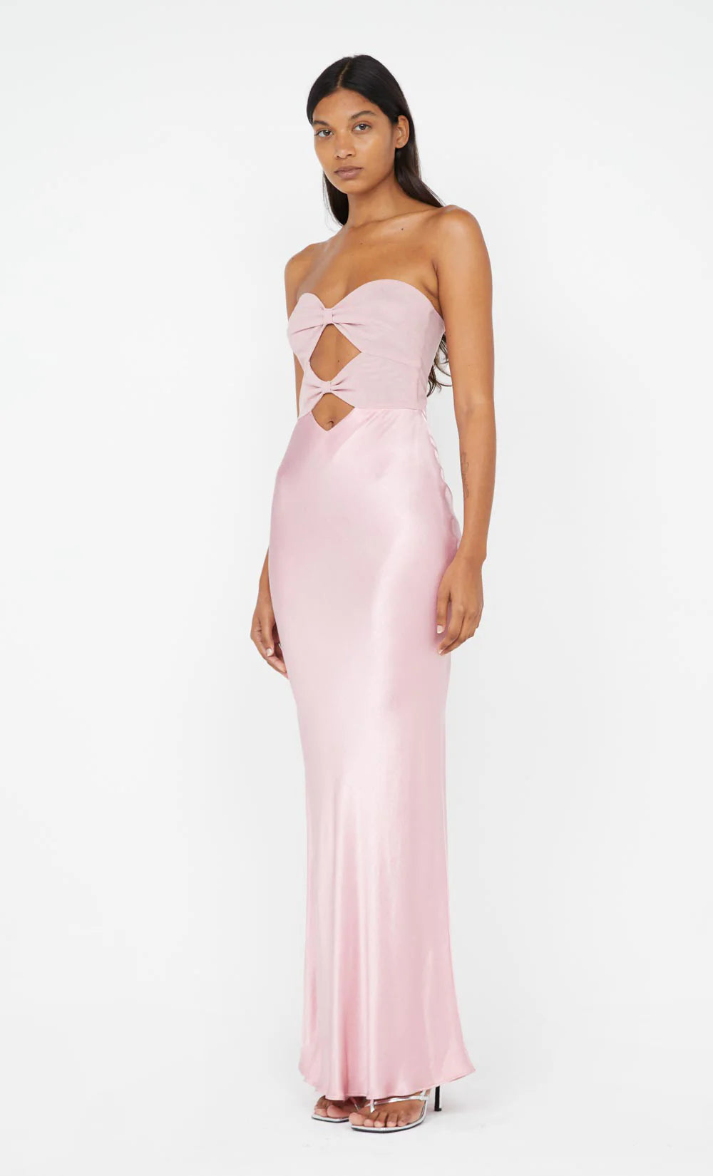 HALLE STRAPLESS DRESS | DUSTY PINK