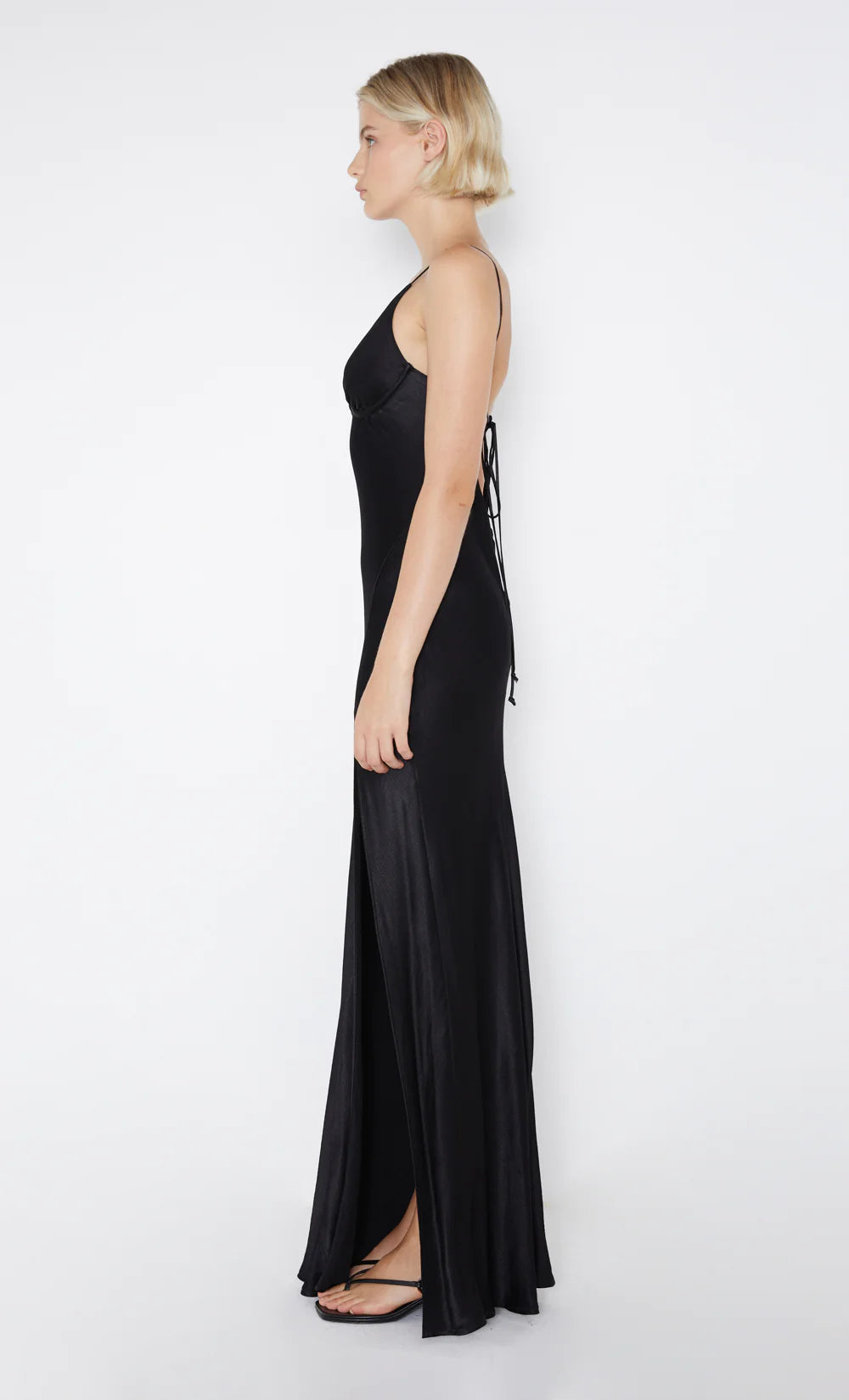 REN SPLIT MAXI DRESS | BLACK