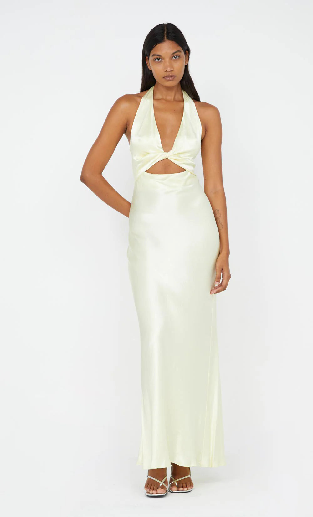 SABIA TWIST DRESS | ICE YELLOW